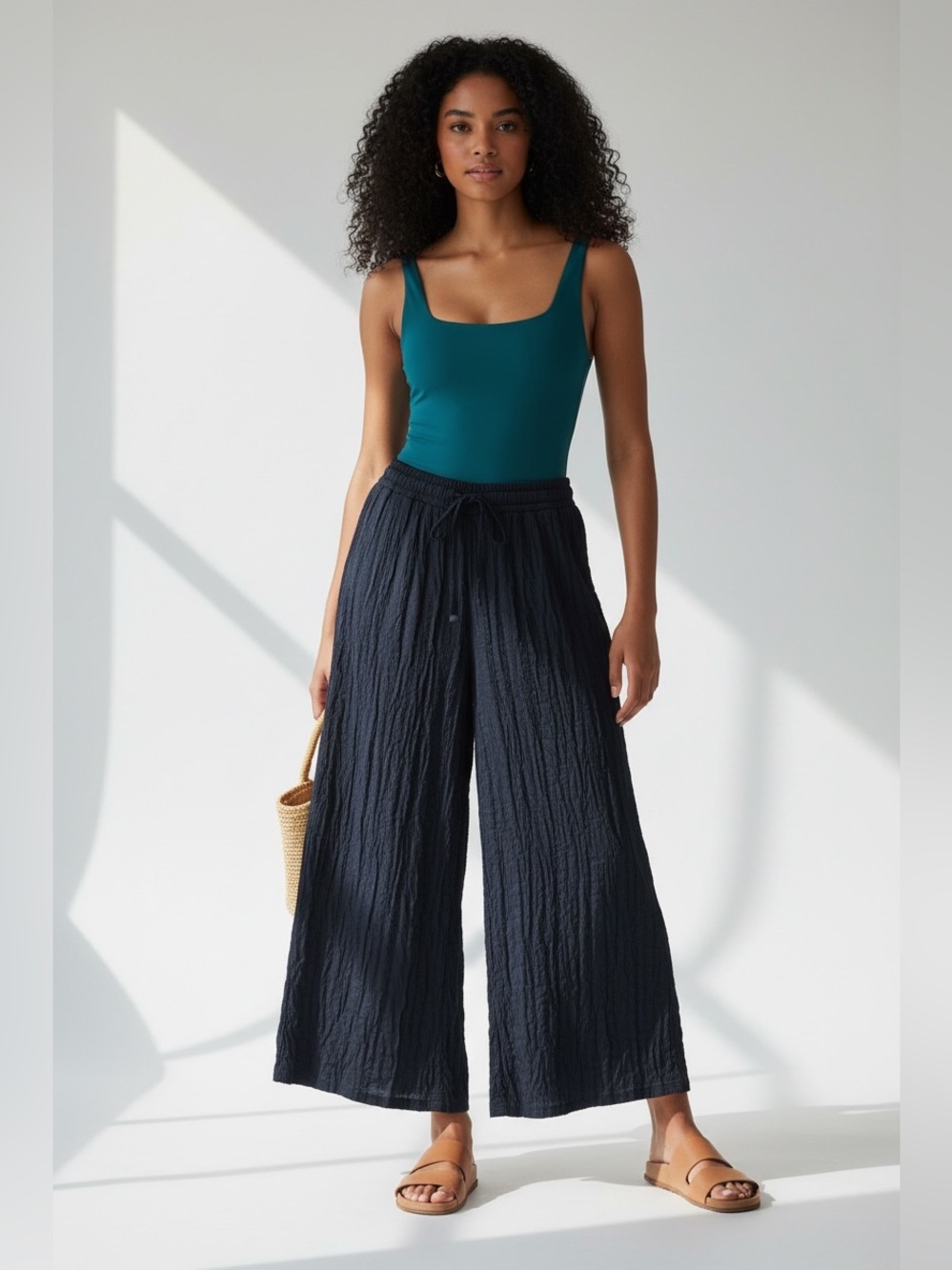 Natural Impressions Pleated Crinkle Textured Pants size XL